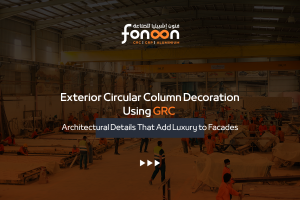 Exterior Round Column Decor Using GRC
